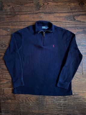 Vintage Polo by Ralph Lauren Navy Half-Zip Pullover Men’ L
